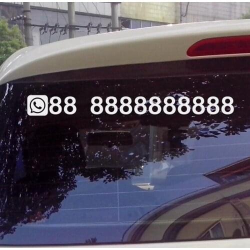 Personalized Custom For WhatsApp Telephone Number Waterproof Car and Motorcycle Reflective Stickers Decals