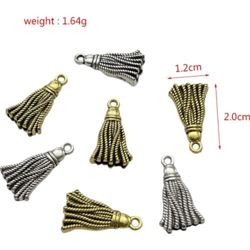 JunKang zinc alloy antique silver gold tassel peach heart razor pendant DIY making rosary bracelet necklace jewelry connector