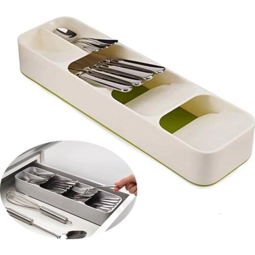 Color Multi-layer Multifunctional Cutlery Spoon Storage Box Cutlery Organizer Kitchen Drawer Accessories Fridge Organizer