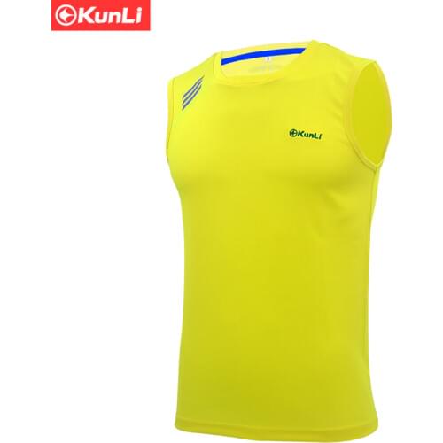 Kunli 2017 new mens tennis shirt outdoor sports O collar clothing running badminton clothing basketball short Soccer T-shirt