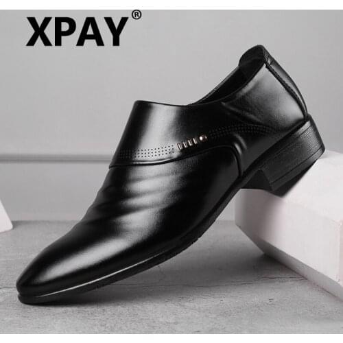 2021 new business men Oxfords shoes set of feet Black Brown Male Office Wedding pointed mens leather shoes