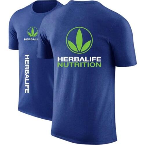 NEW Summer 2021 Herbalife Logo Solid Color Comfortable Cotton Hip Hop T shirts Short Sleeve Casual Print Thin Tops