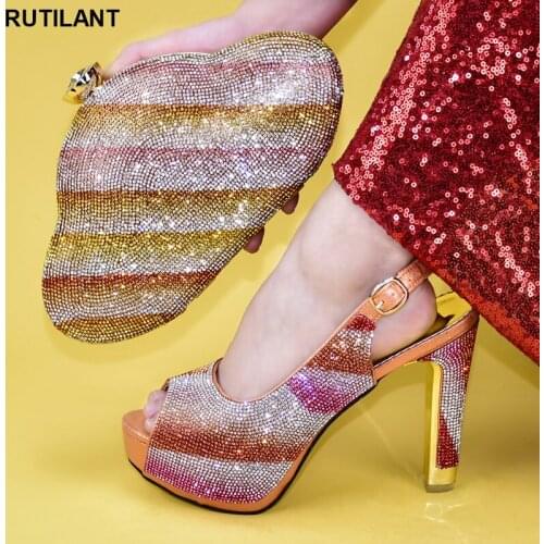 New Arrival Sales In Women Matching Shoes and Bag Set Matching Shoes and Bag Set In Heels Plus Size Wedding Shoes Women Heel