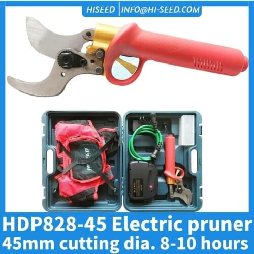 HISEED 45mm Li-ion battery powered cordless electric pruning operated tree prunner cutting scissors pruner shears