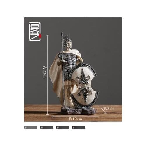 A Single Sale Battle Steed With Saddle Hand engraving Artwork Retro medieval Rome character armor Knight model living room