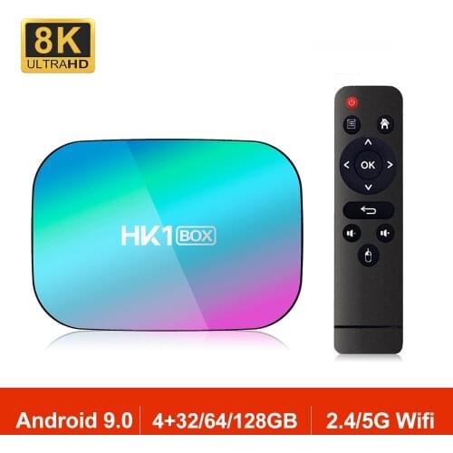 HK1BOX Android 9.0 Smart TV Box Amlogic S905X3 2.4G/5G Dual Wifi AC BT4.0 8K Set Top Box Media Player 4GB VS X96 H96 HK1 BOX