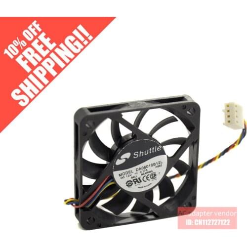 Shuttle 6010 6cm DA06010B12L 12v 0.17a 4 wire PWM / Slim / cooling fan