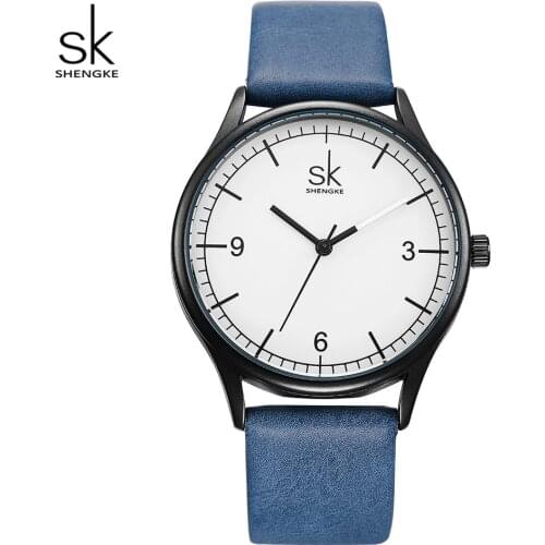 Shengke Women Brand Wrist Watch Simple Fashion Leather Watches Women Ladies Quartz Clock Watches 2019 New SK Montre Femme