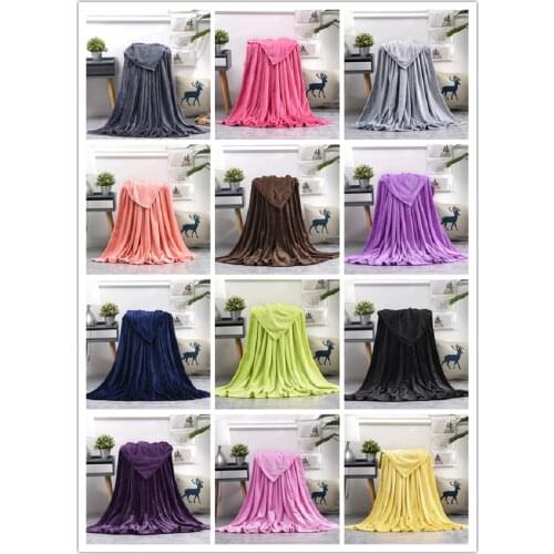 Super Soft Coral Fleece Blanket Multi Color Gift Warm Throw Blankets For Parents Kids