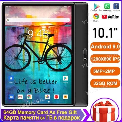 Super Tempered Glass 2.5D G+G TP 10 inch Android 9.0 Google Play 3G Phone Call Tablets PC WiFi GPS Tablets PC 10 10.1+FREE GIFTS