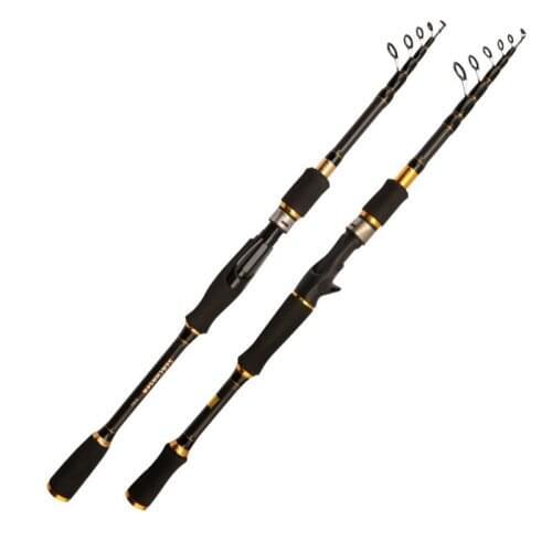 HFBIRDS 1.8/2.1/2.4/2.7m Telescopic Fishing Rod Carbon Fiber Portable 2021 New Fishing Spinning/Casting Rod M Power EVA Grip