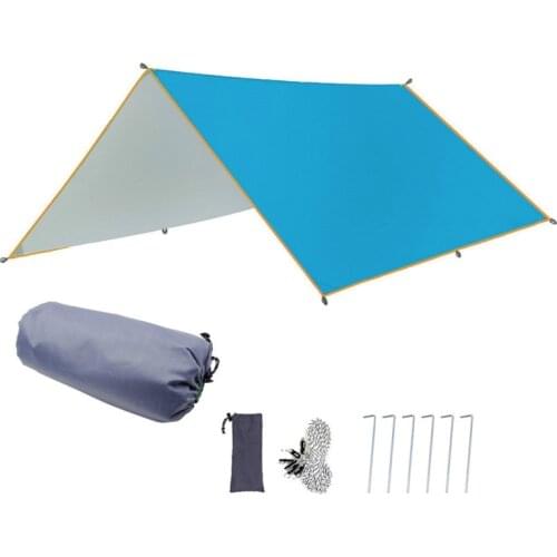 3x3M Awning Waterproof Tarp Tent Shade Ultralight Garden Canopy Sunshade Outdoor Camping Hammock Rain Fly Beach Sun Shelter
