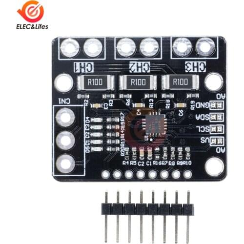 I2C SMBUS INA3221 Triple-Channel Current Power Detection module Volt Monitor Sensor Board Module Replace INA219 With Pins