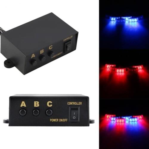 Universal 6 Ways LED Strobe Flash Light Lamp Emergency Flashing Controller Box For 12V Auto Strobe Flash Lights Warning