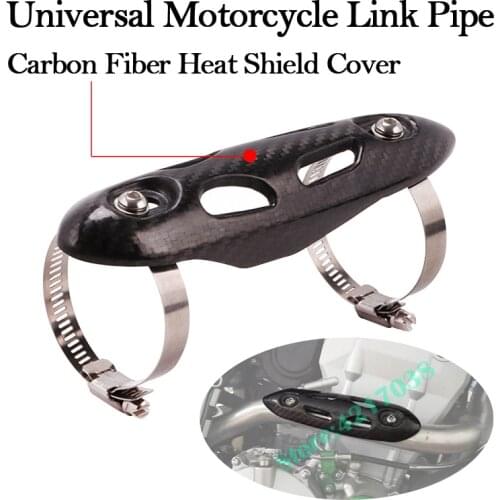 Universal Motorcycle Yoshimura Exhaust Likn Pipe Carbon Fiber Heat Shield Cover For GS KLR ADV Dirt Bike Dirt Bike Pitbike
