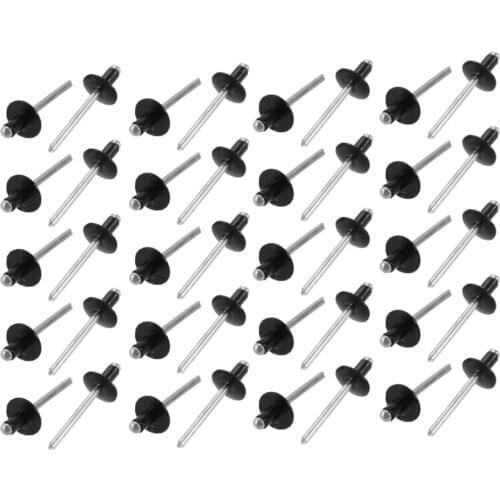 40Pcs 4.8mm x 8/12/14/16mm Rivets Aluminum Open End Large Flange Blind Rivet Fasteners For Buildings Ships Aircraft Hardware