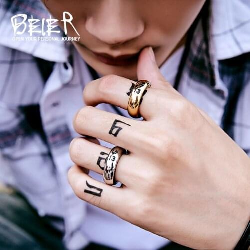Beier new Arrival Unique Design Style Stainless Steel couple ring 1314 love ring Fashion Jewelry BR-R085