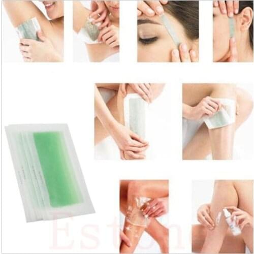 Hot Sale Double Side Hair Removal Cold Wax Strips Paper For Leg Body Facial Hair 5PCS For Body Facial Hair Remove Hot Sale
