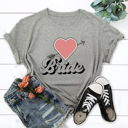 Bride Team Fashion Summer Tops T Shirt Women Tshirt New Tshirt Graphic Tee Women T-shirt Female Tee Shirt XNTX051