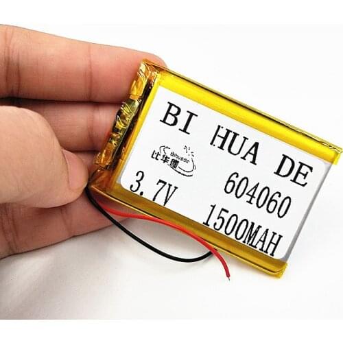 Li-po 1pcs/lot 604060 3.7 V lithium polymer battery 1500 mah DIY mobile emergency power charging treasure battery