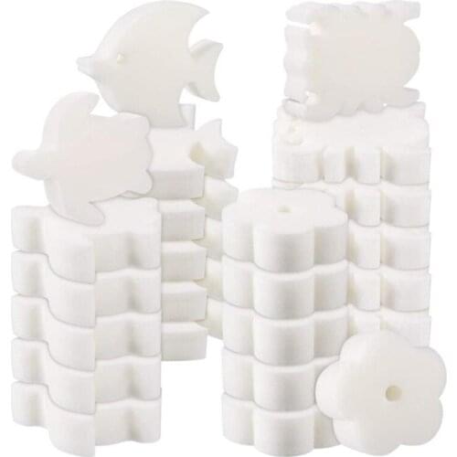 24 Pieces Oil Absorbing Scum Sponge for Hot Tub,Swimming Pool and Spa,Flower Shaped,Spider,Tortoise,Fish,for Clean Scum