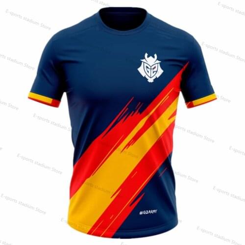 2021 New G2 National Team Jersey G2 Spain Team Jersey LOL League G2 E-sports Team Uniform Jersey G2 E-sports Supporter T-shirt