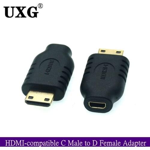 New Standard Mini HDMI-compatible Male Type A To Micro HD Type D Female Socket Adapter Converter Good Sale