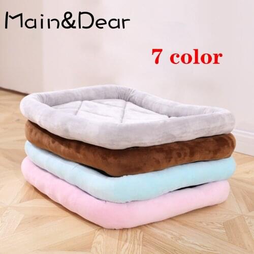 Autumn And Winter Warm Pure Color Pet Bed Mat Cat Bed Cotton Wool Dog Bed Multi-specification 7 Color Pet Mat Bed