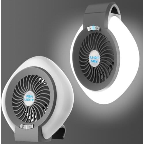 High Capacity Handheld Outdoor Camping Light USB Rechargeable Mute Portable Fan Tent New Third Gear Hangable Fan Light