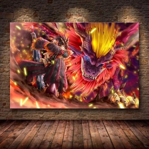 The Poster of Monster Hunter World Canvas Painting Posters and Prints Wall Art Pictures Bedroom Living Room Home Decor Cuadros