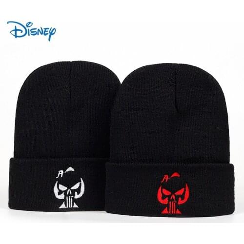 Disney Marvel Hat personality Embroidered Keep Warm Wool Hat Fashion Trend Knitted Hats For Men Autumn Skiing Couple Beanie