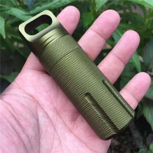 Outdoor Capsule Survival Seal Trunk Waterproof Emergency First Aid Kits Safety Pill Bottle Camping EDC Tank Box for Cigarettes