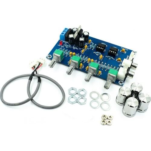 XH-M164 NE5532 Stereo Pre-amp Preamplifier Tone Board Audio 4 Channels Amplifier Module 4CH CH Control Circuit Telephone Preamp