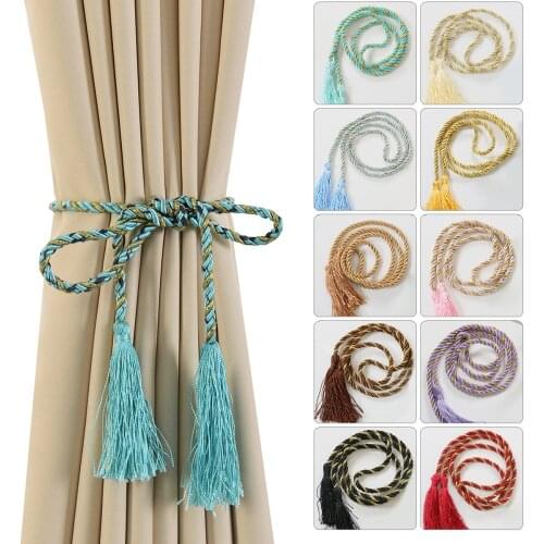 1 Pair Simple Style Window Decorating Curtain Tassel Rope Tie Backs Curtain Fringe Tiebacks Home Curtain Holder Accessories D40
