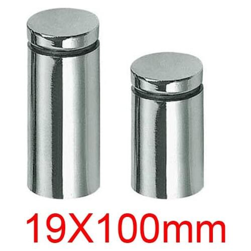 19mm diameter 100mm length Acrylic sheet nail, Stainless Steel Advertising Nail Screw, 19X100mm standoff pins, hollow & brush
