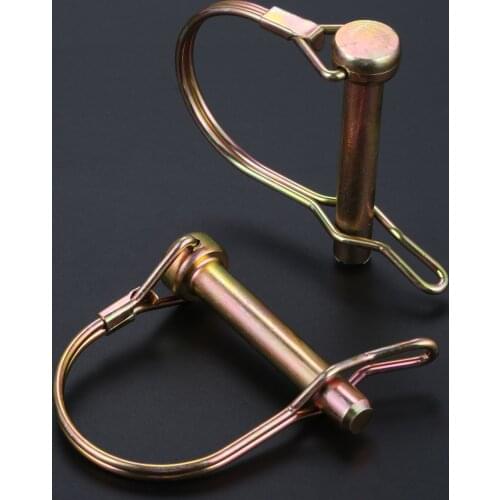 2pcs Steel Quick Lock Trailer Truck Coupler Safety Pin Bicycle Stroller Cargo Boat Hitch Hook Clip D shape Buckle Pin M8*50mm