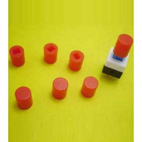 200pcs 7mm button cap red rubber button caps self/ non self locking switch cover 5.8*5.8/7*7/8*8/8.5*8.5mm wholesale price