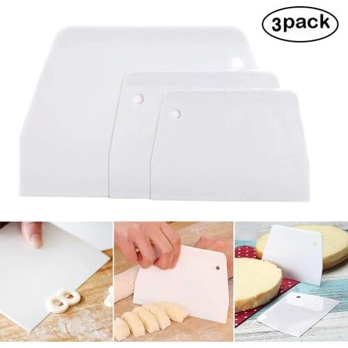 3pcs Bread Dough Scraper Dough Cutter Trapezoid Spatula Dough Scraper Kitchen Butter Knife Baking Pastry Tool Baking Accessories