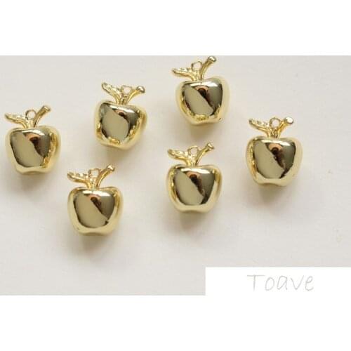 4pcs Golden Mini Pendant Simple DIY Handmade Bracelet Necklace for Apple