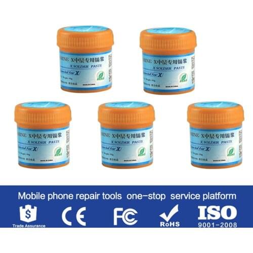 5pcs Special For iPhone X/XS/XS MAX Middle Layer BGA Plant Tin 158 Dgree Low Temperature Soldering Tin Lead Free Solder Paste