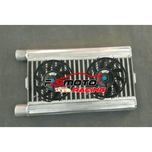 50mm Front Mount Aluminum Intercooler & FAN For Ford Escort MK4 1.6 RS Turbo S2 RS1600 SERIES 2
