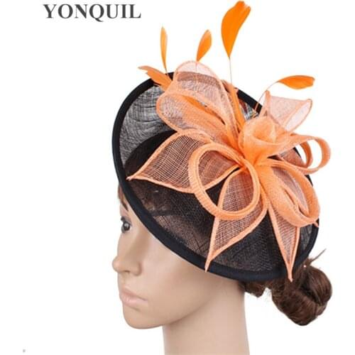 Sinamay Big Derby Party Tea Fascinators For Hats Bridal Hair Accessories Millinery Wedding Hats Cocktail Headpiece Craft SYF205