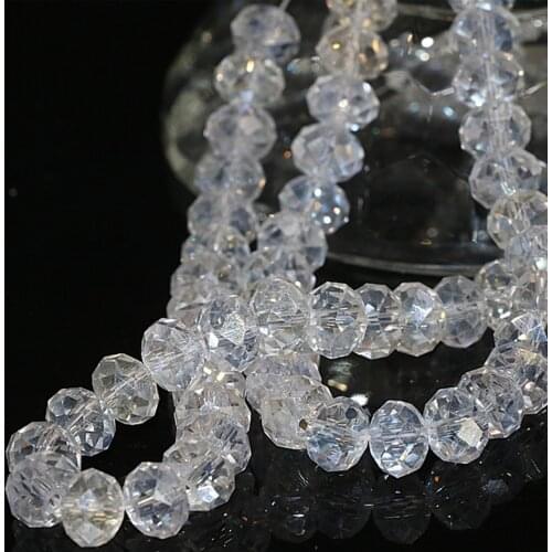 Fashion AB crystal glass faceted abacus glass 3x4mm 4x6mm 6x8mm 8x10mm rondelle loose beads unique unique jewelry 15 inch YE2289