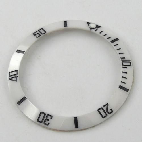 38mm new high quality white ceramic Bezel insert watch fit automatic movement Mens watch bezel