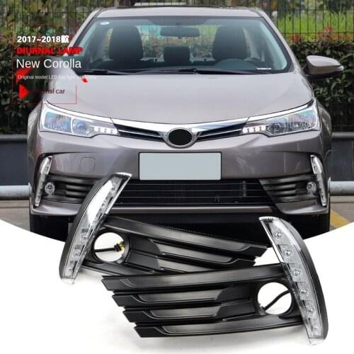 For Toyota Corolla LED front fog lamp assembly 2017 2018 modified LED daytime running light front bumper light