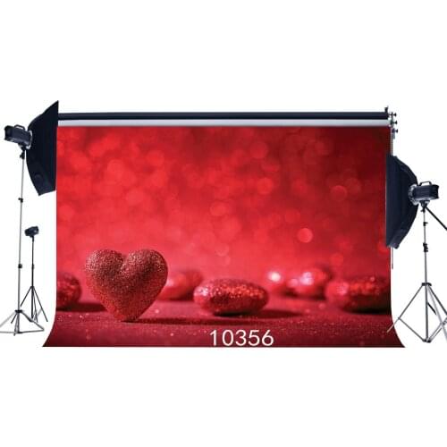 Photography Backdrops Valentines Day Bokeh Halos Twinkle Sparkle Sequin Red Hearts Kids Adutls Lover Portraits Background