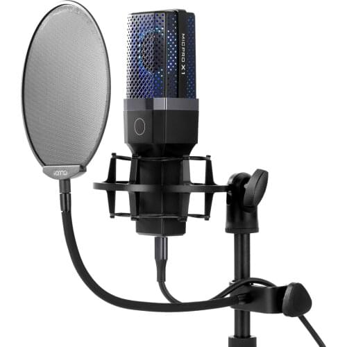 USB Condenser Microphone Set With Tripod Stand Filter For Singing Podcasting Voice Recording​ For Computer Karaoke KTV