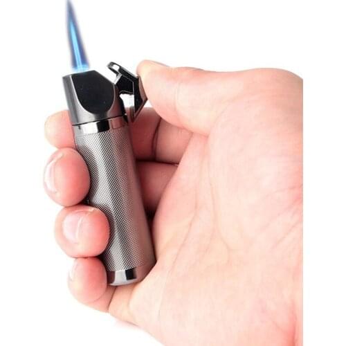 Refillable Inflatable Boutique Cylindrical Metal Windproof Lighter Smoke Accesoires Gift for Men Briquets Et Accessoires Fumeurs