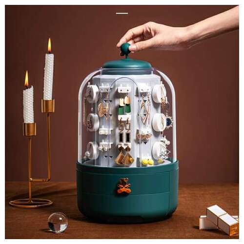 Jewelry Organizer Dust-proof Earrings Holder Jewelry Storage Drawer Box Necklace Display Stand Jewelry Storage Rack Ring