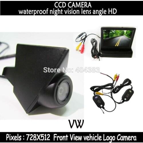 Parking Senso 4.3" Color Car front View Monitor+wireless ccd car front view Camera for BUICK ENCLAVE GMC YUKON TAHOE SUBURBAN